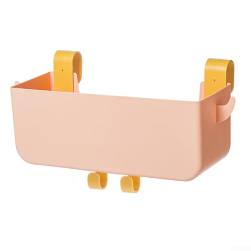 Effizienter Hängekorb mit seitlichen Haken für einfache Organisation am Nachttisch in einem Wohnheim oder Schlafzimmer (Rosa) von Besshepplo