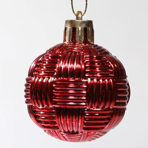 Holiday Decoration Set of 6 Christmas Ball Ornaments for Trees and Home (Red) von Besshepplo