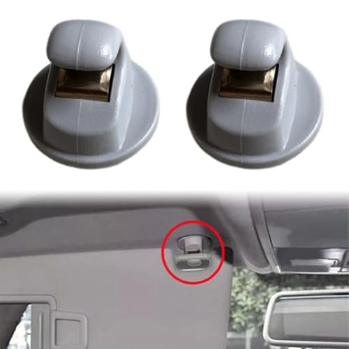 Kompatible Sonnenblenden-Clip-Haken, 2 Stück, für 7, E und B8, OEM-Teil 5G0857561B (grau) von Besshepplo