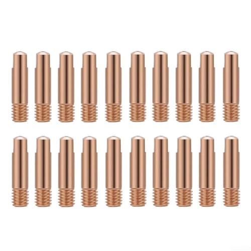 M6 x 24 mm MIG-Schweißkontaktspitzen, 20 Stück Kupferköpfe für MB15AK Taschenlampe Verwendung (0,8 mm) von Besshepplo