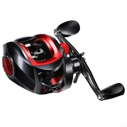 Magnetische Bremsen-Angelrolle mit 7 2 1 Übersetzung, entworfen für effektiven Einsatz in verschiedenen Angeltechniken (rot (rot (linke Hand)) von Besshepplo