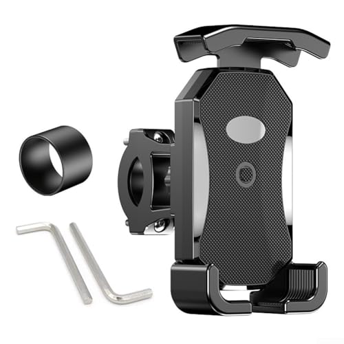 Motorrad-Rückspiegel-Telefonhalterung, Halterung für mobile Geräte mit verstellbarem Betrachtungswinkel und sicherem Schloss (Lenker) von Besshepplo