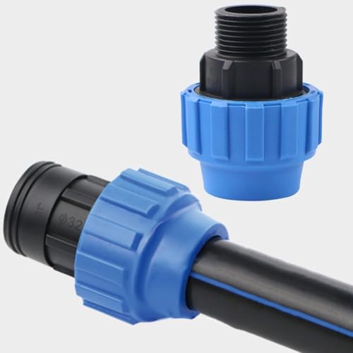PP Fitting Male Adapter for PE Pipe Drinking Water Connection, 16bar Pressure Resistant, for Gardening and Agriculture (32mm x 2.5cm) von Besshepplo