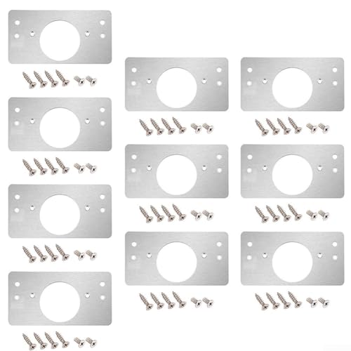 Scharnierplatten-Reparaturlösung mit Edelstahl-Komponenten und Befestigungsmöglichkeiten (1# (1# Scharnierschalen-Reparaturplatte), 10 Stück) von Besshepplo