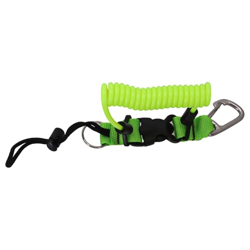 Scuba Diving Lanyard for Cameras, Elastic Design Extends to 1 4 Meters, Crafted from 316 Stainless Steel (Green) von Besshepplo