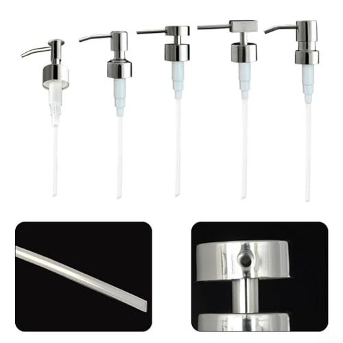 Seifenspender aus 304 Edelstahl mit Spiegel-Finish, 2 ml pro Presse, perfekt für 25 mm Flaschenöffnungen (D) von Besshepplo