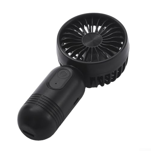 Tragbarer Handventilator mit USB-Aufladung und einstellbaren Windgeschwindigkeiten für den täglichen Gebrauch (schwarz) von Besshepplo