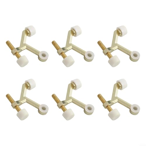 Verstellbare Scharnierstift-Türstopper, robuste Zinklegierung, 6 Stück, mit Rostschutzbeschichtung zum Schutz an verschiedenen Türen von Besshepplo