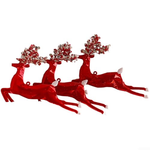 Weihnachtskugel-Ornament mit rotem Kunststoffmaterial, Baumkrone, Stern und süßen Donut-Designs für festliche saisonale Dekoration (D) von Besshepplo