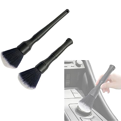 Auto Detail Reinigungsbürsten,2Stück Auto Detailing Bürsten Weiche Auto Reinigungspinsel Detailing Autobürste für Reinigung Autos Innen-und-Außenraum Motor Lüftungsschlitze Empfindliche Oberflächen von Bessy shop