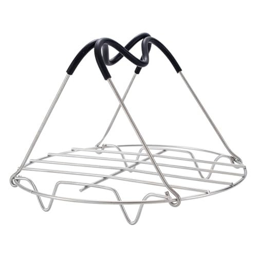 Bessy shop Dämpfer Rack Runde Edelstahl,Edelstahl Dampfständer Steamer Rack Trivet mit Griffen für Küche Kochen Herd Zubehör von Bessy shop