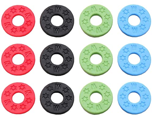 Bessy shop Gitarrengurtblöcke,12 Stück Gitarrengurtschlösser Gitarren Gurt Schlösser Silikon Gurtschlösser Gummi Gitarren Gurt Blöcke Gitarren Schutz Guitar-Teile-Zubehör von Bessy shop