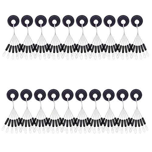 Bessy shop Gummi Angeln Bobber Stopper,120 Stück 20 Gruppen 6-in-1 Gummistopper Schwimmer Angeln Schnurstopper Fishing Bobber Float Kautschuk Stopper von Bessy shop