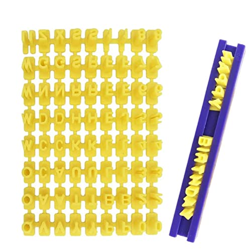 Keksstempel, 72 Stück Buchstaben und Zahlen Prägung Keks Stempel Buchstaben Ausstecher Fondant Buchstaben Stempel für Dekorieren von Keksen Kuchen Fondant Stempel Embosser Form Backwerkzeug von Bessy shop