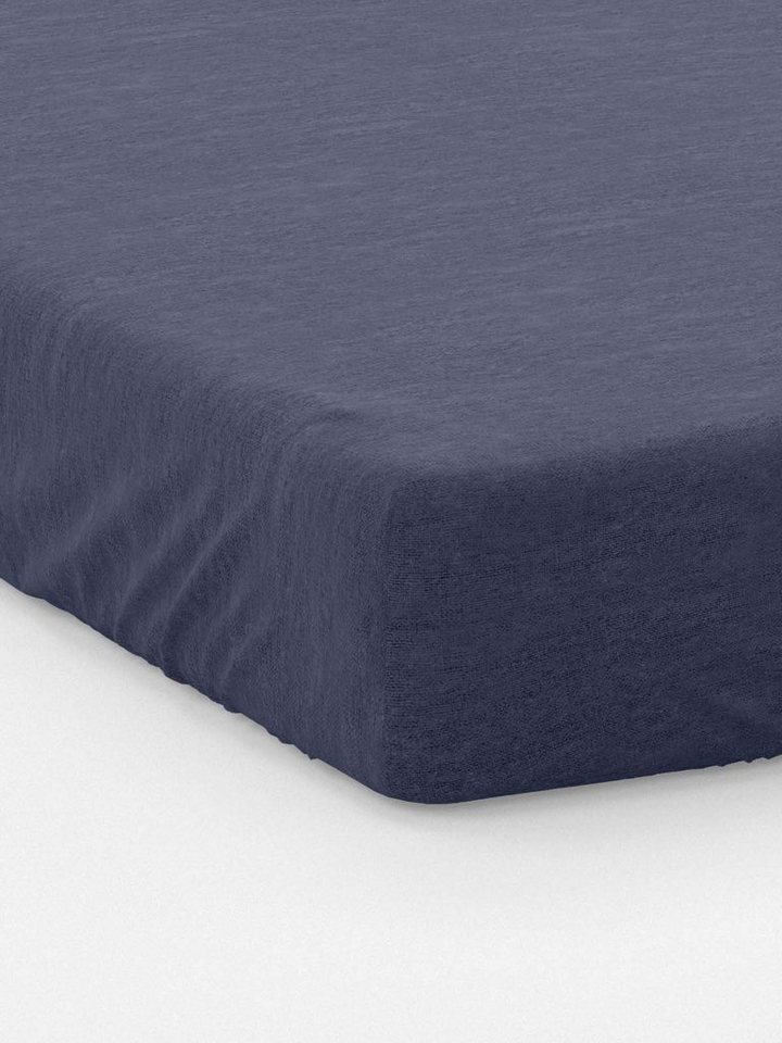 Spannbettlaken Jersey Navyblau - 90-200x190-200 cm bis 25 cm Steghöhe, Best Class, 100% Baumwolle, Gummizug: Rundum, (1 Stück), Weich und atmungsaktiv Jersey Spannbettlaken Spannbetttuch von Best Class