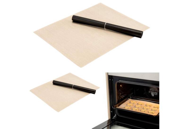 Best Direct® Backmatte Handy Roast®, Fiberglas (Spar Set, 4-tlg., 1er oder 2er Pack), Set wiederverwendbare Backmatte und Grillmatte, zuschneidbar von Best Direct®