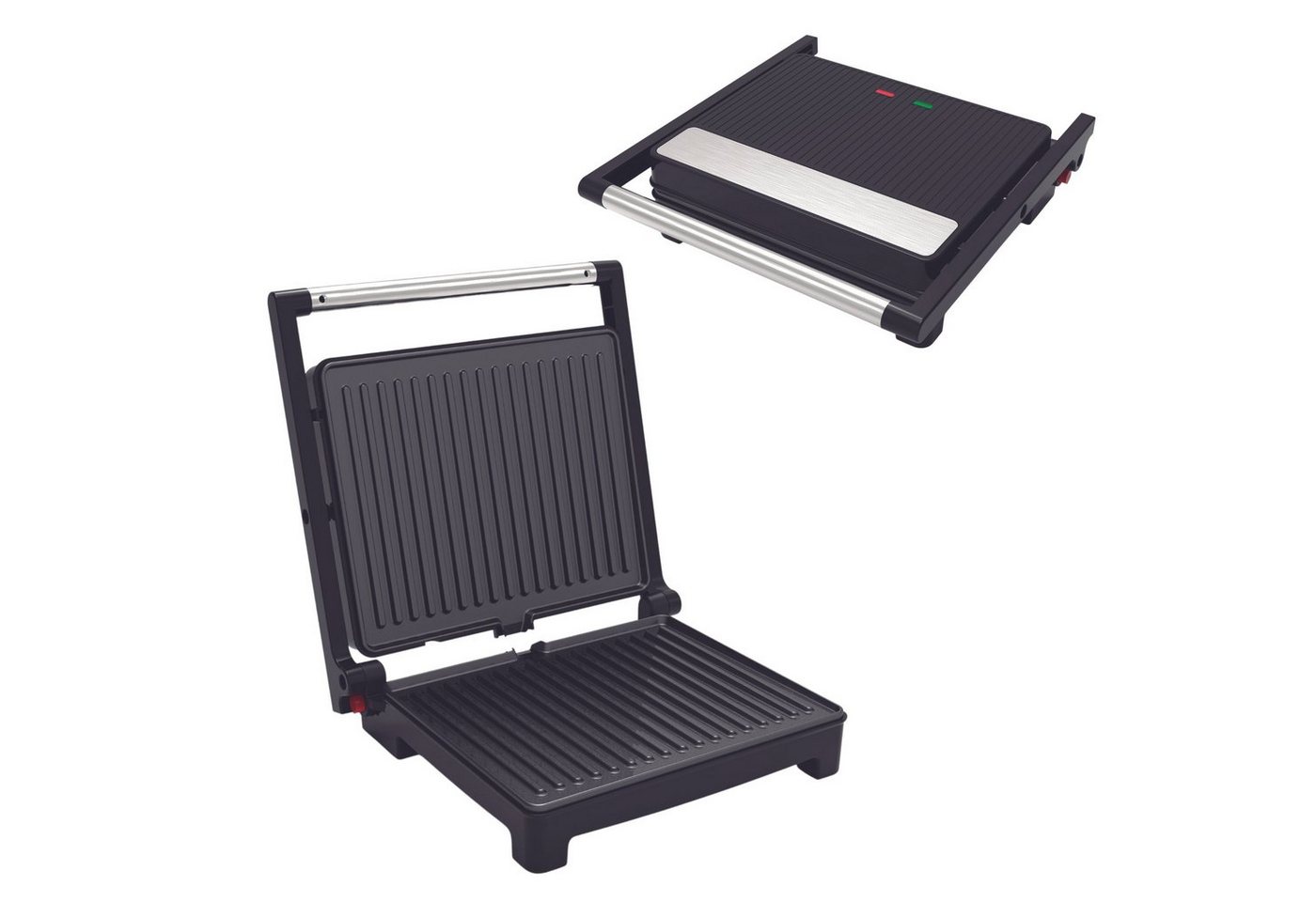 Best Direct® Kontaktgrill Chef-O-Matic® Multigrill, 2000,00 W, Indoor Grill Panini, 180º Öffnung, antihaftbeschichtet, klappbar von Best Direct®