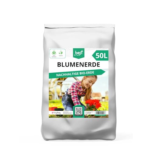 Best for Home - Blumenerde für Zimmer- und Balkonpflanzen, Gemüse, Obst und Kräuter. Bio und torffre, ideal für Blumenbeete und Kübel. Erhältlich in 20 Liter und 50 Liter Inhalt. von Best For Home