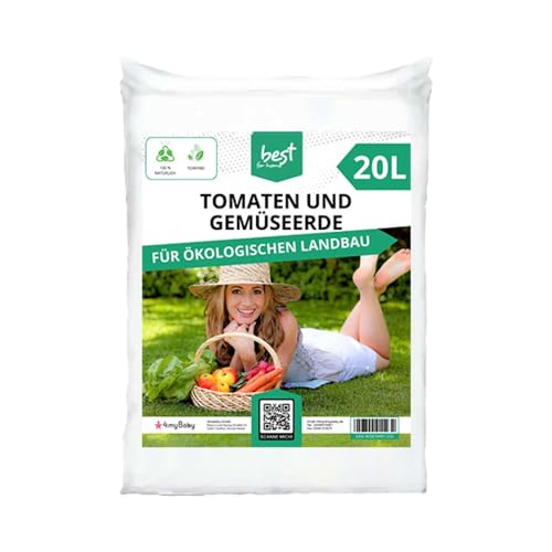 Best for Home - Gemüseerde für optimales Wachstum von Gemüse, Obst und Kräutern. Bio und torffrei, ideal für Blumenbeete und Kübel. Erhältlich in 20 Liter und 50 Liter Inhalt von Best For Home