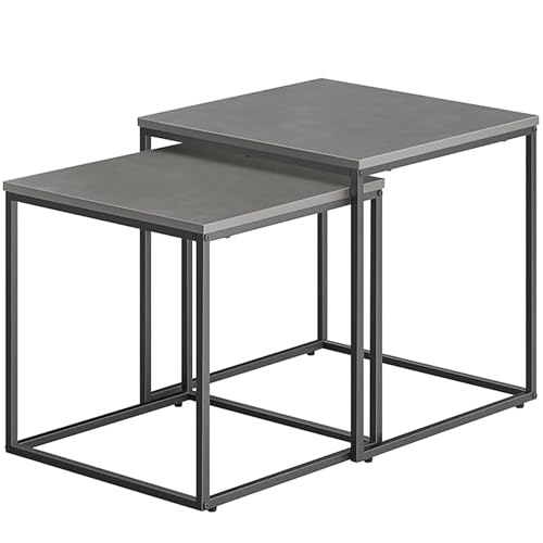 Best For Home | Couchtisch |Betonoptik Mit Schwarzen Beinen | Quadratischer Tisch | Platzsparend & Stabil | Grauer Tisch | Moderne Couchtische Für Wohnzimmer |Satztisch-Set 2-teilig Best For Home | Couchtisch |Betonoptik Mit Schwarzen Beinen | Quadratischer Tisch | Platzsparend & Stabil | Grauer Tisch | Moderne Couchtische Für Wohnzimmer |Satztisch-Set 2-teilig von Best For Home
