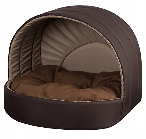 Best For Pets Hundehütte Hundebett Tierbett Katzenbett (Braun, 50x46 cm) von Best For Pets