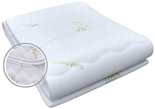 Best For You Matratzenbezug Aloe Vera geeignet für Matratzen 14 bis 16 cm für Allergiker Reißverschluss Bezug (60x120x14cm) von Best