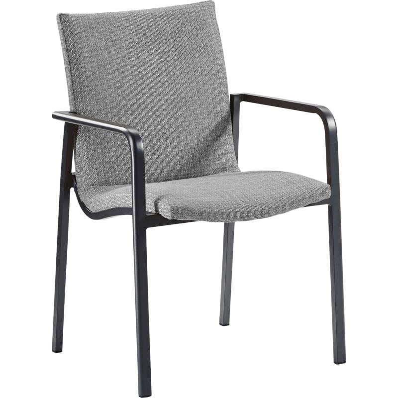 Best Dining-Sessel Positano 4 Stk. 57 cm x 63 cm x 86 cm Anthrazit/Hellgrau von Best Freizeitmöbel