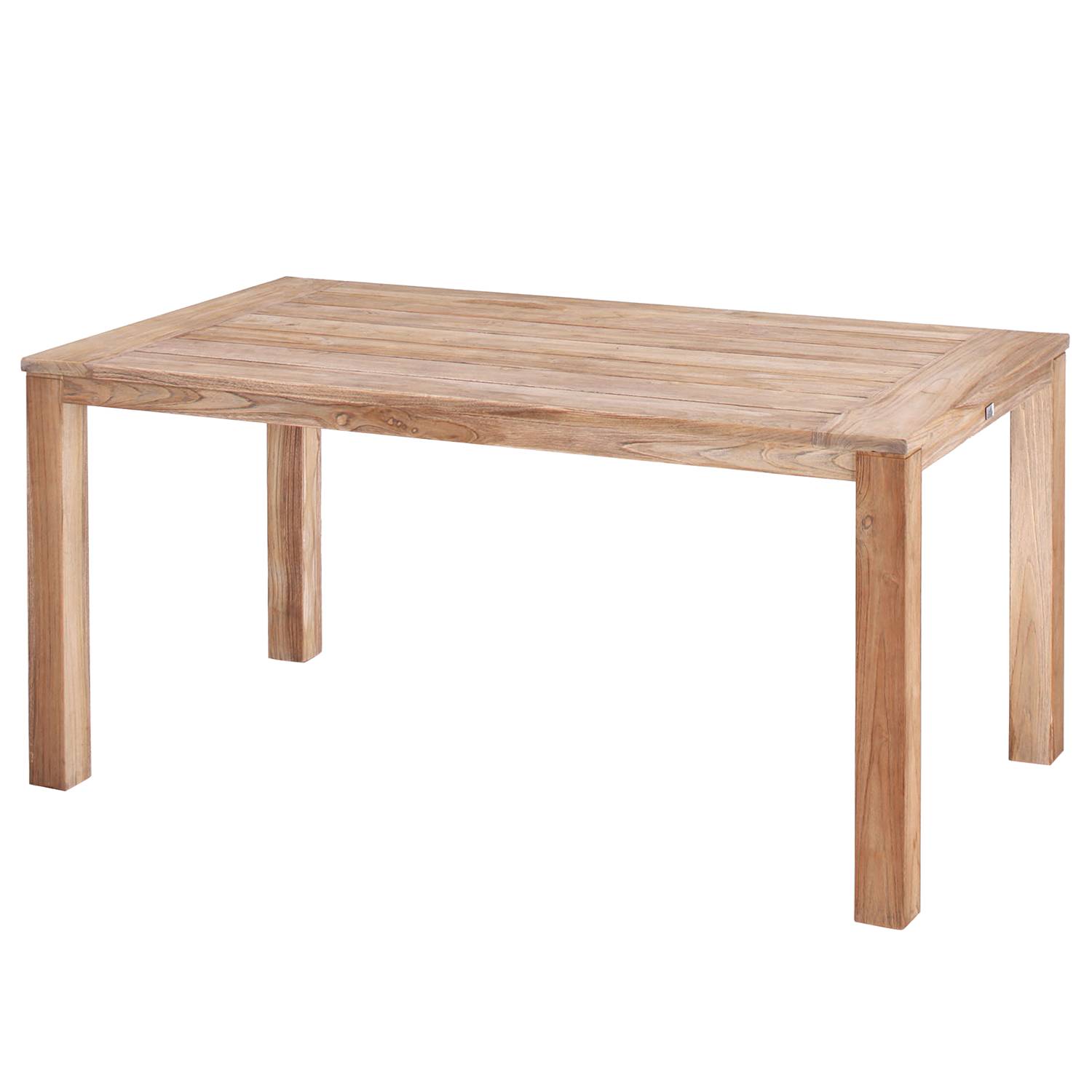 Best Freizeitmöbel Esstisch Moretti Massivholz Teak Rechteckig 160x75x90 cm (BxHxT) Grey Wash von Best Freizeitmöbel