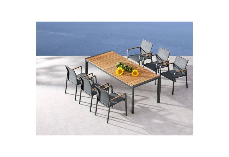 Best Freizeitmöbel Sitzgruppe Best Freizeitmöbel Sitzgruppe Paros 7-teilig Tisch + 6 Stapelsessel von Best Freizeitmöbel