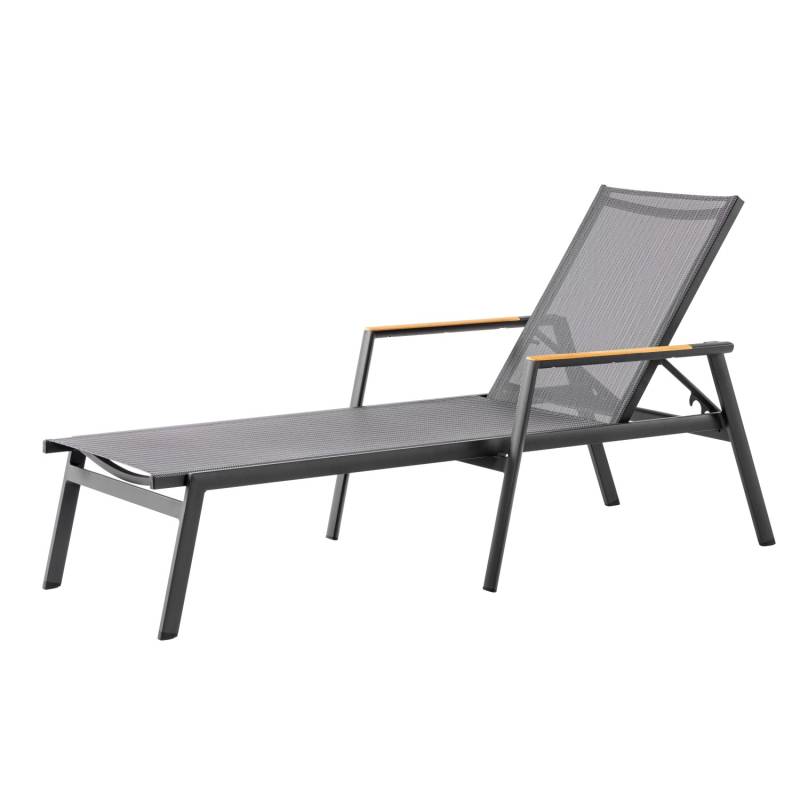 Best Sonnenliege Paros 196 cm x 76 cm x 36 cm Anthrazit von Best Freizeitmöbel