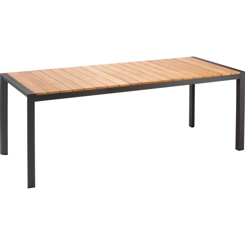 Tisch Paros 160 cm x 90 cm Anthrazit-Teakholz von Best Freizeitmöbel