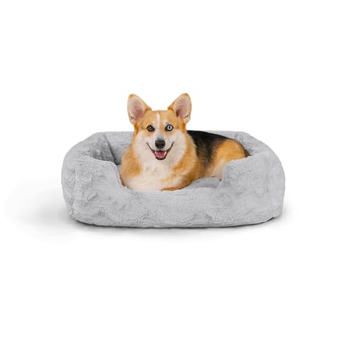 Best Friends by Sheri Soothe & Snooze Lounge Lux - Hundebett - Memory-Foam - rechteckig/waschbar - Grau - M 76 x 51 cm von Best Friends by Sheri