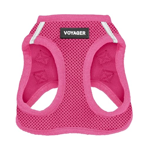 Best Pet Supplies Voyager Step-In Air Hundegeschirr – Allwetter-Mesh-Geschirr für kleine und mittelgroße Hunde – Fuchsia (passender Rand), M von Best Pet Supplies