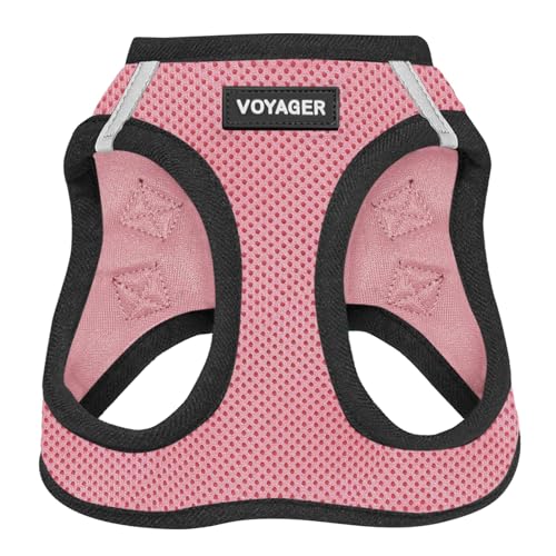 Best Pet Supplies Voyager Step-In Air Hundegeschirr – Allwetter Mesh Step In Weste Geschirr für kleine und mittelgroße Hunde – Rosa Base, S von Best Pet Supplies