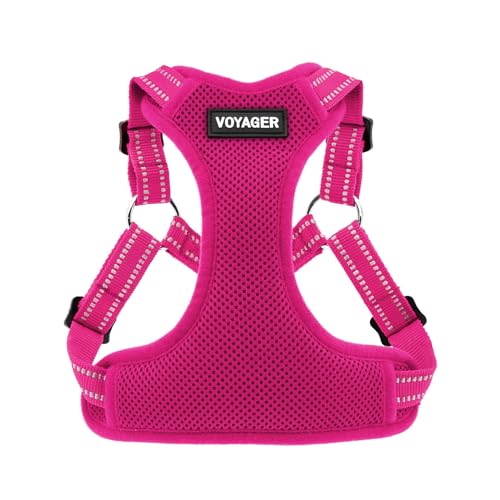 Best Pet Supplies Voyager Verstellbares Hundegeschirr mit reflektierenden Streifen zum Gehen, Joggen, robuste Ganzkörper Keine Zieh-Weste mit Leine-D-Ring, atmungsaktiv Allwetter - Nur Geschirr von Best Pet Supplies