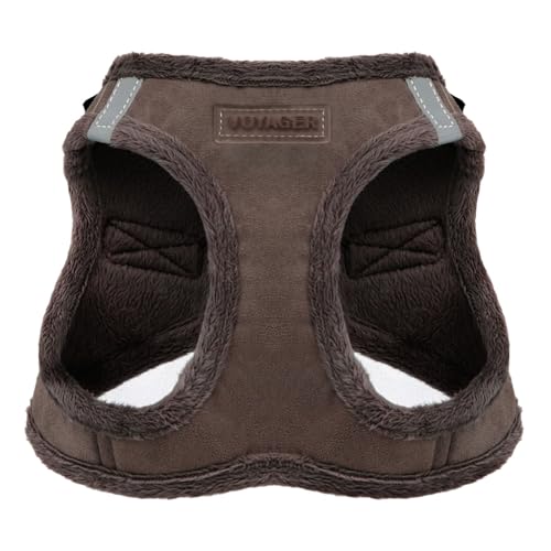 Voyager Step-in Plush Dog Harness - Soft Plush Step In Vest Harness for Small and Medium Dogs by Best Pet Supplies - Chocolate Suede, M (Chest 40.6-45.7cm) von Best Pet Supplies