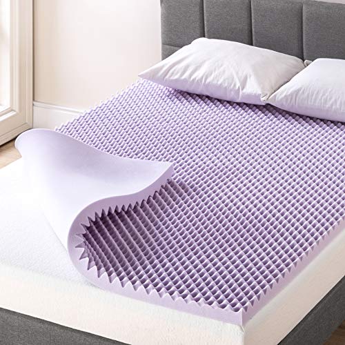 Best Price Mattress Matratzenauflage aus Memory-Schaum, 5,1 cm, mit beruhigendem Lavendelaufguss, CertiPUR-US-Zertifiziert, vollständig von Best Price Mattress