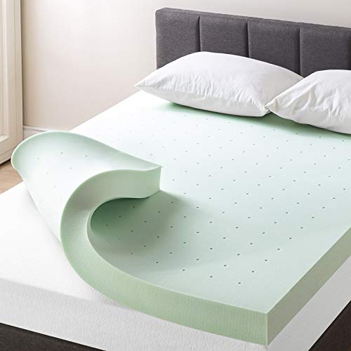 Best Price Mattress Matratzenauflage aus Memory-Schaum, belüftet, mit beruhigendem Grüntee-Aufguss, CertiPUR-US-Zertifiziert, 10,2 cm von Best Price Mattress