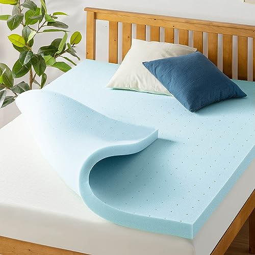 Best Price Mattress Matratzenauflage mit Kühlgel CertiPUR-US-Zertifiziert, Schaumstoff Gel, blau, Twin XL von Best Price Mattress