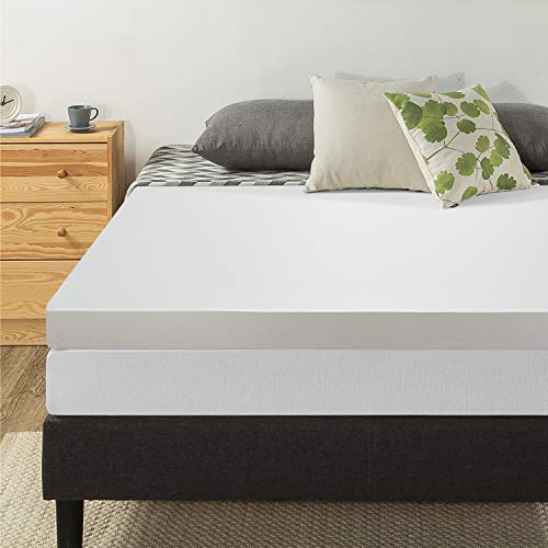 Best Price Mattress Matratzenauflage mit beruhigendem Grüntee-Aufguss CertiPUR-US-Zertifiziert, Polyester, Weiß, Short Queen von Best Price Mattress