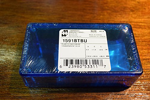 Hammond Electronics 1591 BTBU Universal-Gehäuse, Polycarbonat, Blau, 112 x 62 x 31, 1 Stück von Hammond Manufacturing