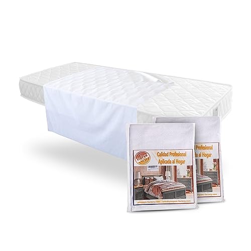 PimPam Factory Waschbare Baumwolle Matratzenauflage 80 x 190 cm - Stück 2 - Wasserdichter Matratzenbezug für ältere Menschen, Kinder und Babys - ITEL-Zertifizierung von Best Quality PIMPAM FACTORY 100% Guaranteed