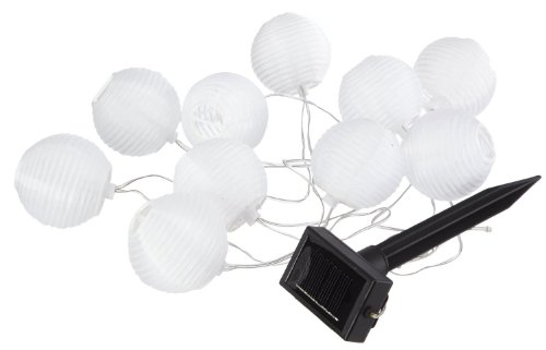 Best Season 477-13 LED-Solarlichterkette "White Ball", 10-teilig, 2,7 m, outdoor, cool weiß von Best Season
