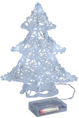 Best Season LED-Acryl Tannenbaum Tree / 16 cool weiß LED/klares Acryl / 21 x 25 cm/batteriebetrieben 583-18 von Best Season