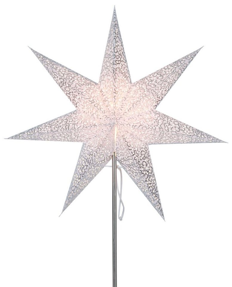 STAR TRADING LED Stern Star 236-83 Papierstern Antique mit Aufhängung 14.0x48.0x48.0 cm Weiß von STAR TRADING