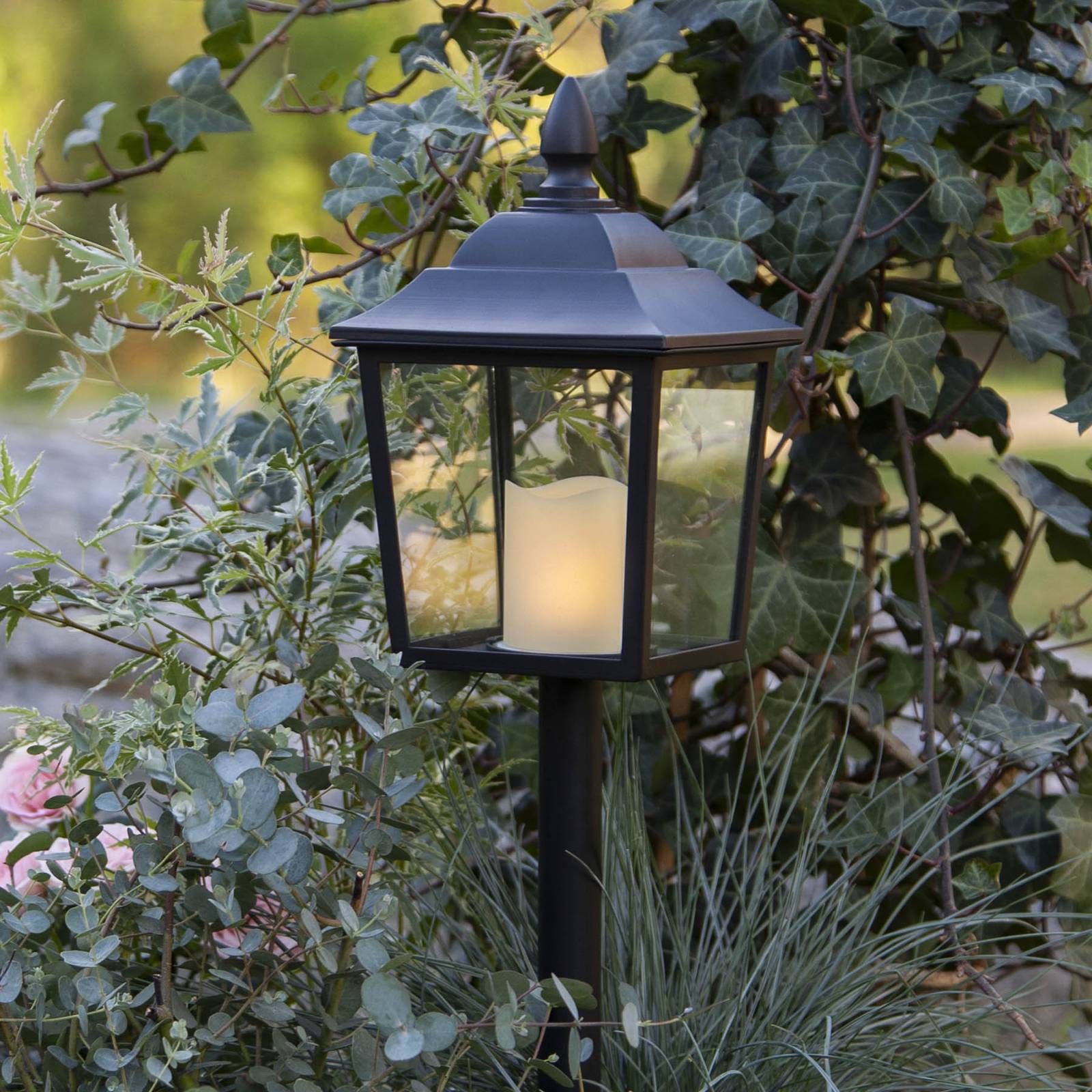 LED-Grablaterne Flame Lantern, Höhe 52 cm von STAR TRADING