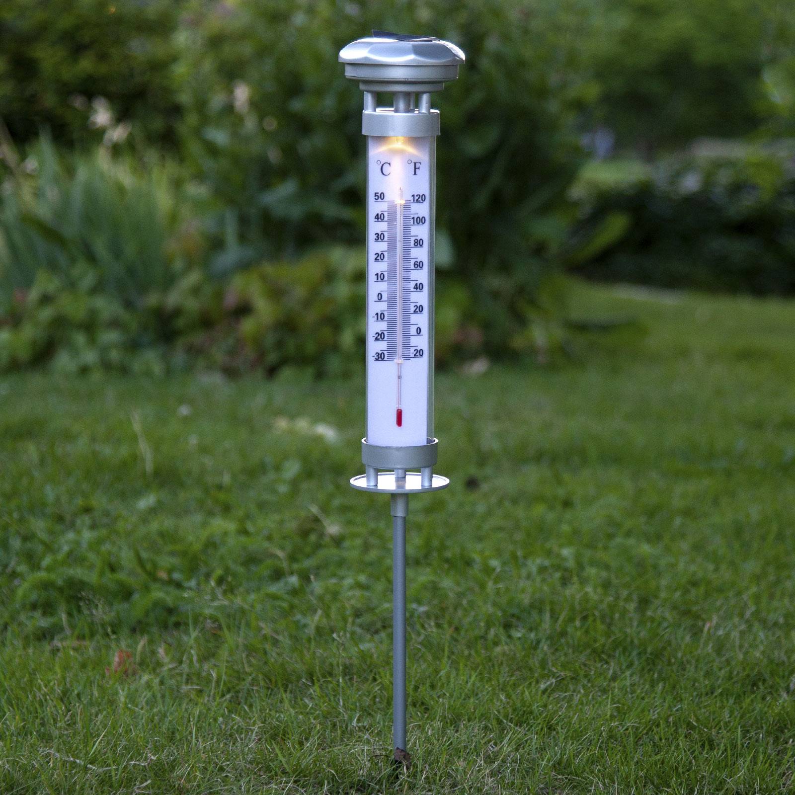 LED-Solarleuchte Celsius, Außenthermometer von STAR TRADING