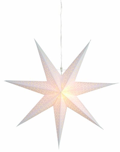 Weihnachtsstern Dot von Star Trading, 3D Papierstern Weihnachten in Weiß, Dekostern zum Aufhängen mit Kabel, E14 Fassung, Ø: 70 cm von Best Season
