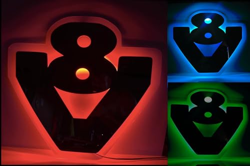 Scania v8 - Lkw Zubehör Scania v8 Schild - Scania Led Logo RGB von Best Trucks Europe