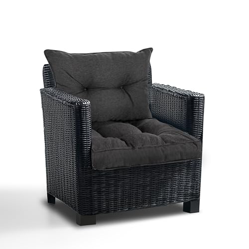 Best Wool Lounge Kissen für Rattan Gartenmöbel Set - Loungekissen für Stuhl - Hochwertiges Polypropylen - Inkl. Sitzkissen 40x40 + Rückenlehne 50x40 von Best Wool